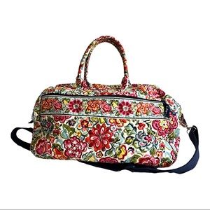 Vera Bradley Hope Blooms floral weekender bag and hanging toiletry organizer